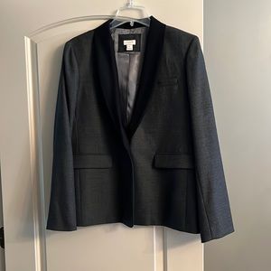 J Crew Blazer. Gray with black lapel. Excellent condition